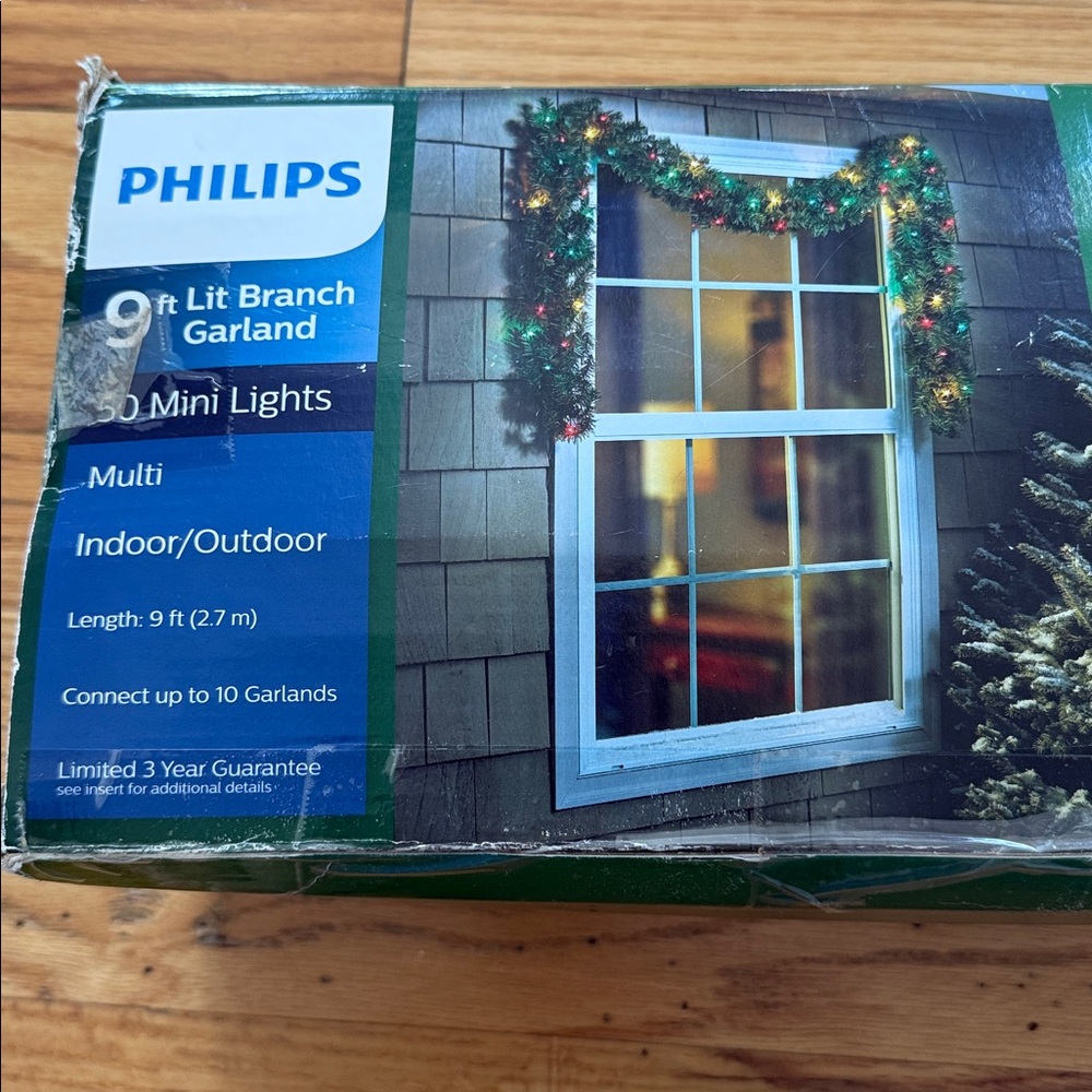 Philips 9ft Multi-Color Lit Garland with Mini Lights - Picture 4 of 7